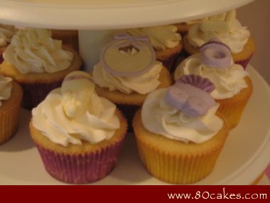 Lavender Baby Shower Cupcakes Closeup Lavender Baby Shower Cupcakes Closeup